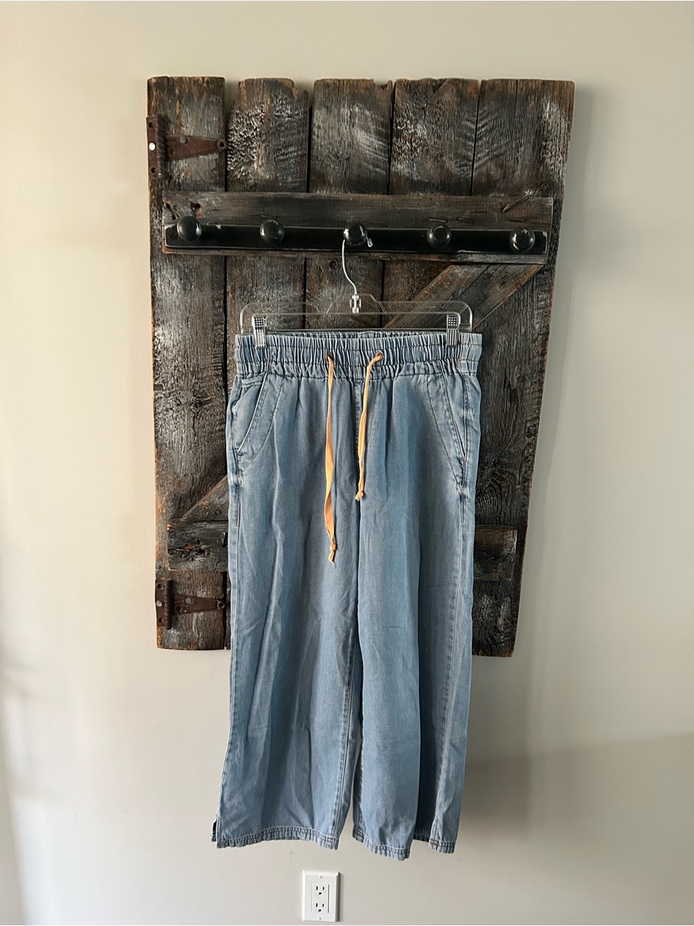 Women's Kensie Light Blue Light Weight Denim Drawstring Relaxed Pants